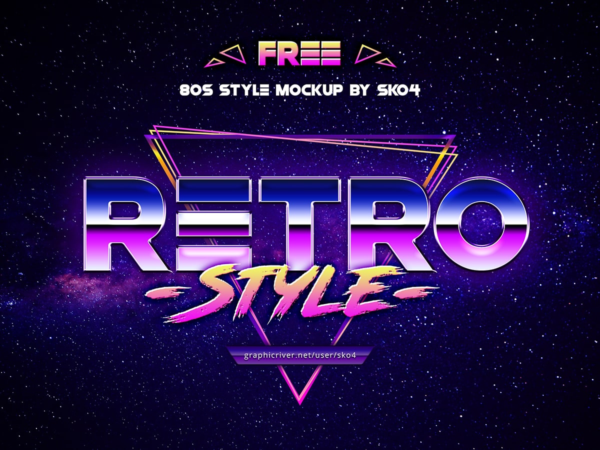 80S RETRO VIBE MOCKUP free download