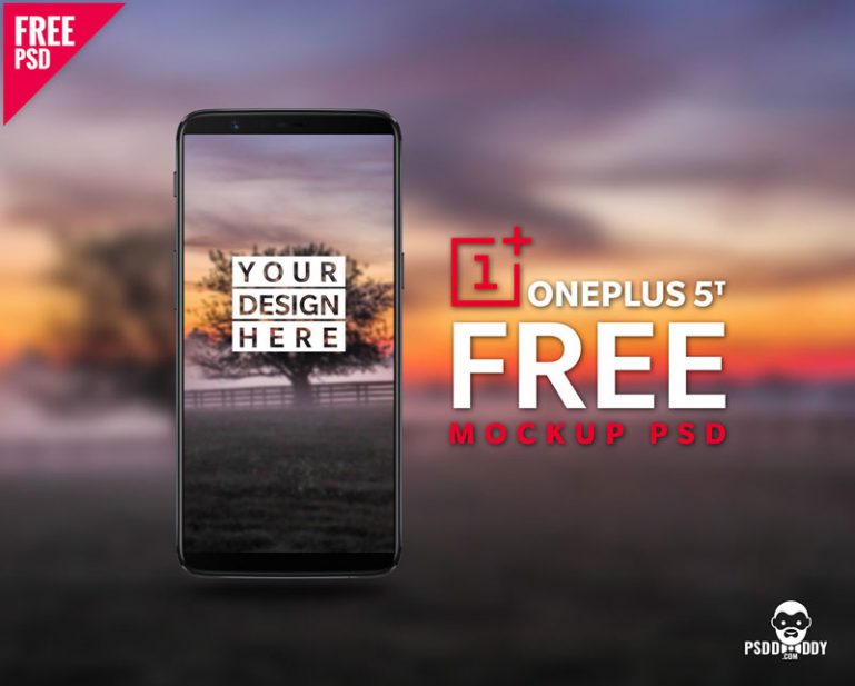 OnePlus 5T Free Mockup PSD