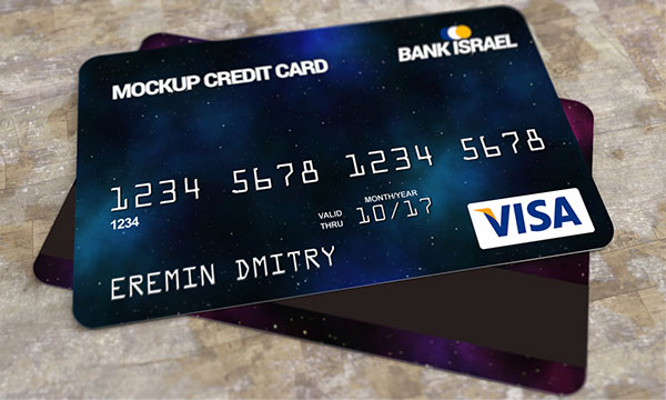 Credit card mockup free PSD